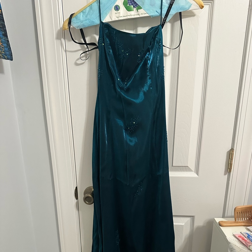 Zum Zum by Niki Livas Teal Prom Dress